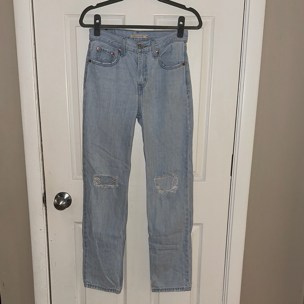 Levi's Light Blue Straight Leg Jeans